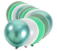 CLISPEED 20pcs Jungle Theme Birthday Balloons Avocado Green Latex Party Decorations Kit with Metallic and White Colors Easy to Use Birthday Party Supplies for Adults