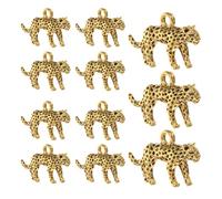 CLISPEED 20pcs Leopard Charms Zinc Alloy Animal Pendants for DIY Friendship Necklaces Cute Keychain Charms Retro Jewelry Crafting Accessories for Bracelets and Handmade Projects