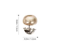 CLISPEED 20pcs Metal Pearl Shirt Invisible Buttons Clothes Decorative Brooch Pins Safety Pins for Women’s Clothing Accessories Random Color