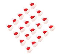 CLISPEED 20pcs Mini Christmas Knit Hats Decoration Festive Party Adornments for Tree Ornaments Tableware Accessories and DIY Crafts Soft Comfortable Material for Holiday Home Decor