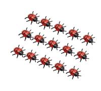 CLISPEED 20pcs Mini Simulation Ladybugs Toy Plastic Insects for Fairy Garden Adornment Micro Landscape Garden Decoration