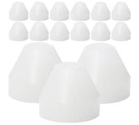 CLISPEED 20pcs Non-stick White Pe Pen Bushing for Wood Turning Sturdy Insulation Gaskets That Protect Pen Barrel and Save Cleaning Time for Turning Kits and Woodworking Projects