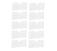 CLISPEED 20pcs Plastic Wire Shelf Label Holders with Single Hole for Secure Hanging White Price Tags for Retail Store Supermarket Pantry Merchandise Display Easy to Read Shelf Labels