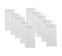 CLISPEED 20Pcs Red Budget Sheets Cards for Expense Tracking Personal Finance Management Practical Money Organizer for Home Office and Commercial Use