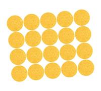 CLISPEED 20pcs Round Facial Powder Puff Makeup Remover Sponges Soft Cellulose Wood Pulp Sponge for and Makeup Removal Reusable Face Puff for Travel and Daily Use Yellow