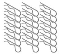 CLISPEED 20pcs Silver 304 Stainless Steel Cotter Pins Double Loop and Wave-shaped Design, Easy to Install and Remove, Sturdy Small Clips for Hair Or Trailer Hitch Accessories