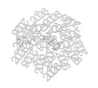CLISPEED 20PCS Stainless Steel Year Number Charms Durable DIY Jewelry Making Pendants for Bracelets Necklaces Keychains Versatile Accessories for Graduation Holiday Milestones