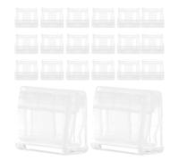 CLISPEED 20Pcs Transparent Push Clips for Paper Document Organizing Small Clear Binder Clips for Office School Home File Folder and Memo Storage