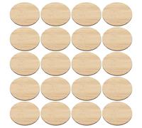 CLISPEED 20pcs Unfinished Round Bamboo Discs for DIY Painting and Crafting, Sturdy Wooden Circles Suitable for Shower Decorations and Play Activity