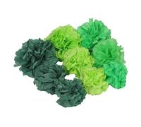 CLISPEED 21pcs Green Paper Pom Poms Decorations for Birthday Graduation Spring Festival School Events Vibrant Tissue Pompoms Table Centerpieces and Photo Props for Party Background