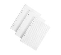CLISPEED 240Pcs Loose Leaf Notepad Paper Refills Smooth Writing Inserts for Diary Notebook Scrapbook Ivory White Blank Dot Lined Pages Refillable Paper for School Office Use
