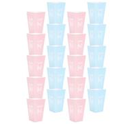 CLISPEED 24pcs Gender Reveal Paper Popcorn Containers Assorted Color Popcorn Boxes Suitable for Snacks Candy Cookies Safe for Birthday Party of Newborn Boy Or Girl