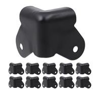 CLISPEED 24pcs Iron Corner Protectors for Speakers with Versatile Anti-Collision Guard, Antique Style Black Speaker Corner Covers for Practical Furniture Protection