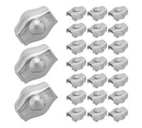 CLISPEED 24pcs M3 Stainless Steel Wire Rope Clips for 2-2.5mm Cable Heavy Duty Steel Wire Rope Clamps for Industrial Rigging, Metalworking, and Fencing Applications