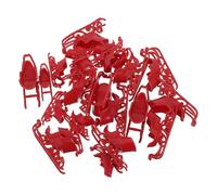 CLISPEED 24pcs Mini Sled Christmas Decor Ornament Red Miniature Sled Figurine for Dollhouse Xmas Tree Desktop Decorations