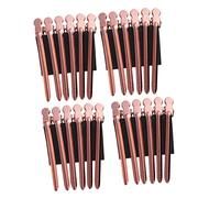CLISPEED 24pcs Rose Gold Stainless Steel Sectioning Hair Clips for Styling Professional Salon Home Use Lightweight Hairdresser Clips for All Hair Types No Damage Creases