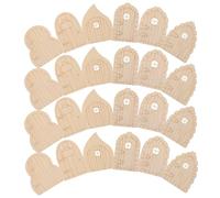 CLISPEED 24pcs Unpainted Wooden Fairy Doors for DIY Craft Projects, Mini Garden Decor with Easy Installation and Artistic Handpainted Details, for Small Gardens and DIY Cottages