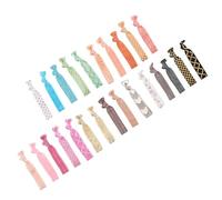 CLISPEED 25pcs Creative Hair Tie Headband Nylon Non-crease Comfortable Texture Beautiful Colors and Patterns Girl Hair Holders for Shopping and Parties