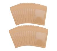 CLISPEED 25pcs Kraft Paper Envelopes Window, Waterproof Mailing Document Bags, Elegant Appearance, for Photos and Holiday Cards