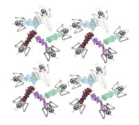 CLISPEED 25Pcs Mixed Color Crystal Angel Charms Pendant for DIY Jewelry Making Key Ring Decorations Bracelet Accessories Smooth Polished Surface for Craft Projects