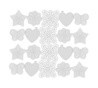 CLISPEED 25pcs Plastic Mesh Canvas Sheets for DIY Embroidery and Cross Stitch Includes Butterfly Star Heart Flower Shapes Crafting Mesh for Artistic Weaving Family Bonding and Creative