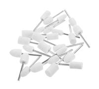 CLISPEED 25pcs Wool Felt Polishing Bits for Jewelry Watch Glass Metal Buffing Grinding Accessories Bullet Shapes for Manicure and Precision Polishing