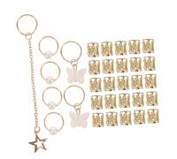 CLISPEED 28pcs Butterfly Braid Hair Rings Clips for Women Dirty Braid Hair Accessories for Festival Party Favors