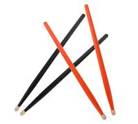 CLISPEED 2pair Maple Birch Wood Drumsticks for Rock Band Adults and Beginners Vibrant Orange and Black Design Drum Sticks for Snare Drum Enhanced Stage Presence Expressive Tone