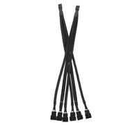 CLISPEED 2pcs 1 to 3 Pwm Fan Splitter Cable Black Pvc CPU Connector