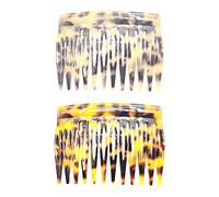 CLISPEED 2pcs Acetate Hair Combs Hair Side Combs 12 Teeth Lightweight Organize Retro French Style for Women Party Daily Life