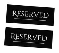 CLISPEED 2pcs Acrylic Inverted Triangle Reserved Table Signs for Weddings Clear White Lettering Space-saving Design Elegant Guest Booking Indicator for Formal Events and Restaurant Table