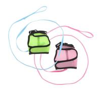 CLISPEED 2pcs Adjustable Mesh Cloth Pet Harness Leash Set for Hamsters and Chinchillas, Escape Proof Lightweight Vest for Everyday Walks and Gardens, Easy to Store Small Animal Traction