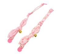 CLISPEED 2pcs Adjustable Pet Collars for Cute Puppy Girl and Kitten Valentine's Cat Collar Bell Elegant Flower Design for Dogs and Kittens