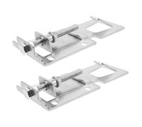 CLISPEED 2pcs Adjustable Range Hood Floating Hanging Plate with Universal Lifting Hooks, Kitchen Cooker Hood Fixing Tool Wall Bracket Accessory for Side Suction Installation
