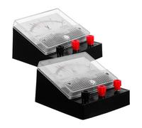 CLISPEED 2PCS Analog Dc Ammeter and Voltmeter Set Portable Electrical Tester for Physics Classroom Equipment School Lab Measurement of Voltage Plastic Galvanometer