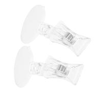 CLISPEED 2pcs Aquarium Fish Tank Suction Cup Clip Feeding Tool for Seaweed Veggie Holder Underwater Feeder for Algae Lettuce Secure Aquarium Accessories for Natural Coral Reef Environment