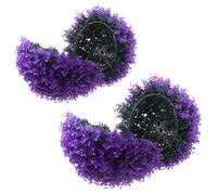 CLISPEED 2Pcs Artificial Topiary Balls Eucalyptus Plant Artificial Leaves for Easy to Decorate Indoor or Outdoor Use for Banquet and Garden Hanging Decorations