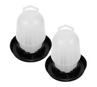 CLISPEED 2Pcs Automatic Chicken Waterer Poultry Water Feeder with Buckle 0.75Kg Water Storage Bucket for Chickens, Ducks, and Geese Drinking