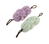 CLISPEED 2pcs Bath Mesh Puff Sponge Back Scrubber for Gentle Exfoliation and Rich Lather Pe Material Stretch Back Sponge for Feet and Bathroom Accessories for Effective Bathing Random Color