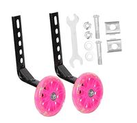 CLISPEED 2pcs Bike Balance Training Wheels with Glowing Effect for Bicycles Wear Resistant Stabilizers with Complete Installation Accessories for Safe Riding and Confidence Building