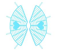 CLISPEED 2pcs Bike Protective Net Rear Wheel Mesh Plastic Safety Guard for Backseat Foot Suitable for Ladies and Blue Colour