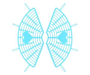 CLISPEED 2pcs Bike Protective Net Rear Wheel Mesh Plastic Safety Guard for Backseat Foot Suitable for Ladies and Blue Colour