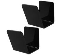 CLISPEED 2pcs Black Acrylic Baseball and Softball Glove Wall Mount Holders, Decorative Glove Display Organizer for Indoor Home, Garage, Sports Memorabilia Storage