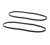 CLISPEED 2pcs Black Rubber Turntable Belts with Wide Compatibility and Versatile Use for Record Player Drive Belt Replacement and Cassette Player Accessories