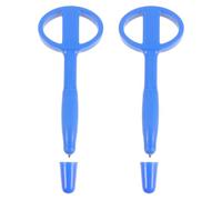 CLISPEED 2pcs Blue Anti-swallowing Flexible Rubber Pens for Prison and School Use - Safety Ballpoint Writing Tools for Secure Environments