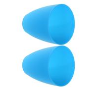 CLISPEED 2pcs Blue Plastic Lamp Shades with Flat Head and 30mm Center Hole for E14 Floor and Table Lamps, Dust-Resistant and Wear-Resistant Covers for Home and Living Room Use