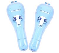 CLISPEED 2pcs Blue Protective Storage Boxes with Shockproof High Grade Material Portable Travel Case Holder for Safety and Shaving Tool Protection