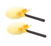 CLISPEED 2Pcs Body Powder Puff with Handle Fluffy Makeup Puff for Loose Powder Skin Friendly Dry Powder Applicator for Body for Prickly Heat Powder and Area Coverage