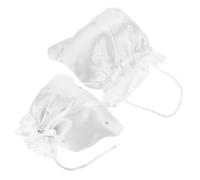 CLISPEED 2pcs Bridal Money Bag Floral Wedding Purse for Bride Elegant Evening Clutch Tote Lightweight Bridesmaid Pouch Fabric Handbag for Wedding Day