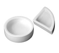 CLISPEED 2pcs Ceramic Reptile Food Bowls Feeding Dishes for Bearded Dragon Gecko Lizard Multi-function Water and Food Dispenser for Reptile Enclosure